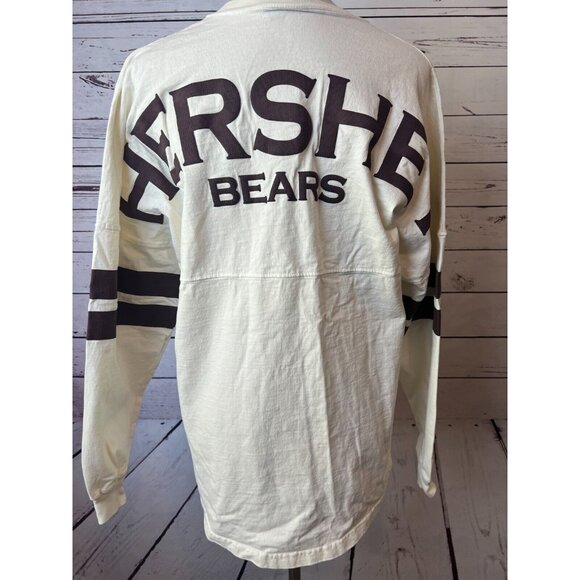 Spirit Jersey Hershey Bears Small AHL Hockey Sweatshirt‎ USA Lace Up Chocolate